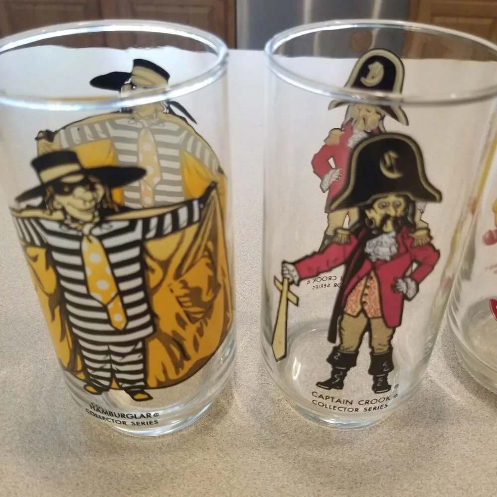 McDonald’s McDonaldland Glasses 1977 Libbey Complete Set of 6 Vintage